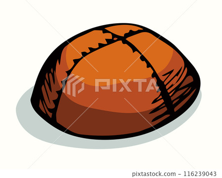 Vector drawing. Jewish clothing yarmulke 116239043