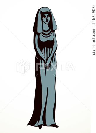 Vector drawing. Egyptian young woman 116239072