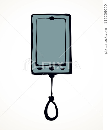 Vector drawing. Mobile phone with gallows 116239090