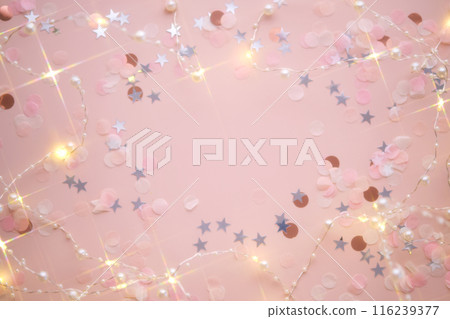 Abstract New Year and Christmas pink background with place for your text. Abstract New Year and Christmas pink background with place for your text. 116239377