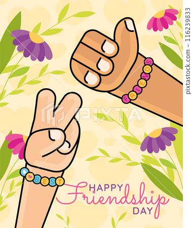 Friendship day Hand gesture Vector illustration 116239833