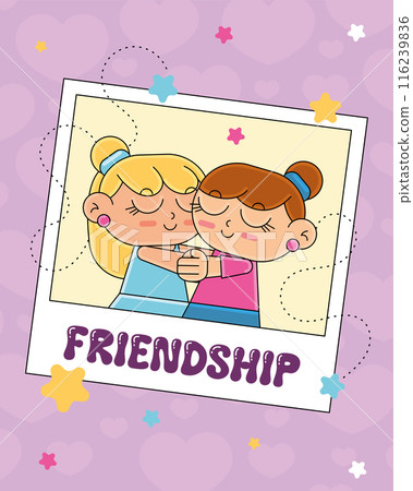 Friendship day Children hugging Vector illustration Friendship day Children hugging Vector illustration 116239836