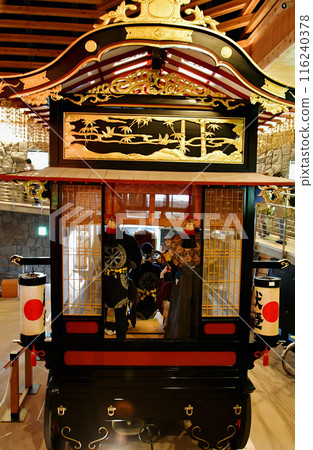 Yamagata Prefecture, Oe Town, JR Saza Station, Oe Town Exchange Station, Exhibition Hall, Hayashi Yatai Yamagata Prefecture, Oe Town, JR Saza Station, Oe Town Exchange Station, Exhibition Hall, Hayashi Yatai 116240378