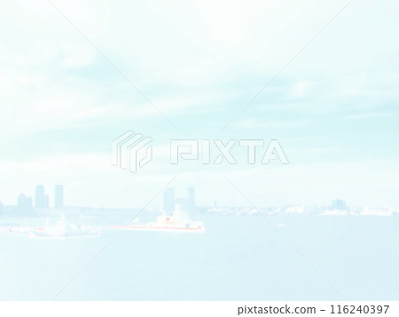橫濱港風光。插圖風格的照片。 116240397