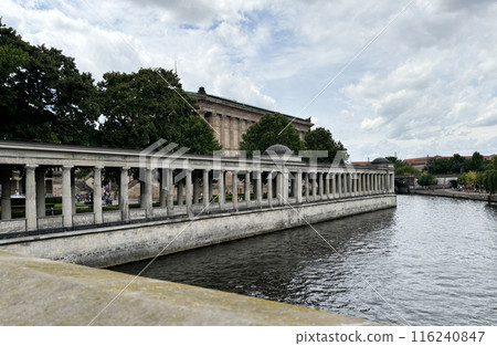 A view of the Museum Island on the river Spree from the Friedrichbrücke in Berlin, Germany A view of the Museum Island on the river Spree from the Friedrichbrücke in Berlin, Germany 116240847