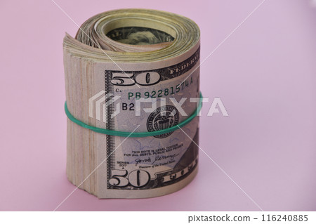 50 dollar bills, American dollars, fifty dollar banknotes, a lot of money 116240885