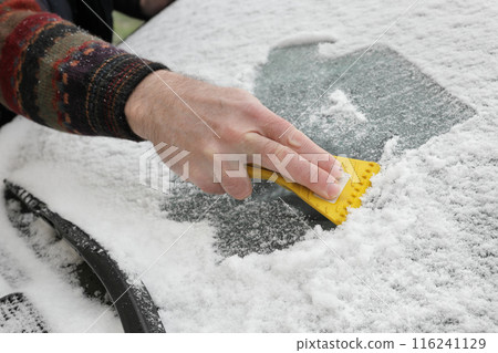 Automotive, ice cleaning from windshield 116241129