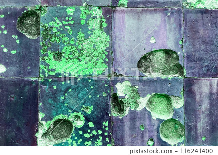 Colorful mosaic tiles on the wall. Abstract background and texture for design. Colorful tile bathroom wall texture, old vintage kitchen floor background Colorful mosaic tiles on the wall. Abstract background and texture for design. Colorful tile bathroom wall texture, old vintage kitchen floor background 116241400