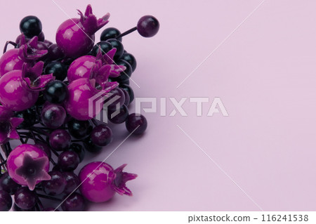 Colorful decorative berries texture with copy space, background with place for text 116241538