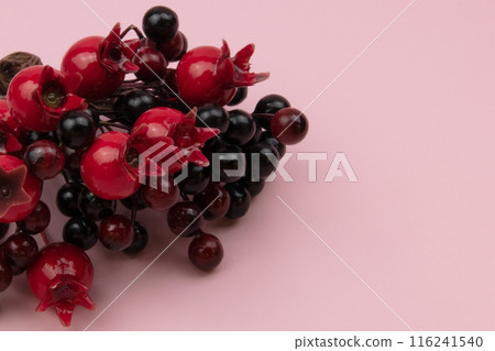 Colorful decorative berries texture with copy space, background with place for text 116241540