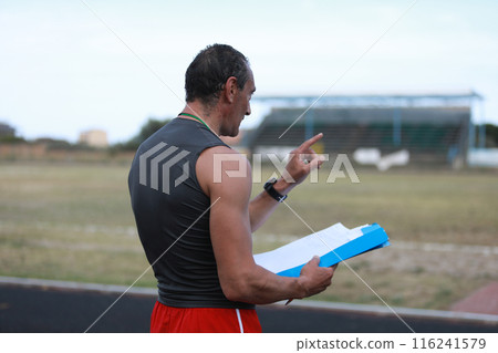 Coach Giving Advices And Indications 116241579
