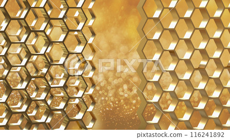 The Gold Hive for Abstract luxury Background concept 3d rendering The Gold Hive for Abstract luxury Background concept 3d rendering 116241892