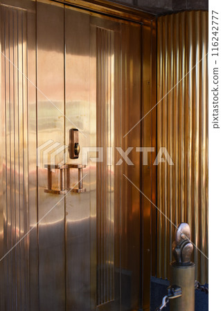 Golden door with handle texture Golden door with handle texture 116242777