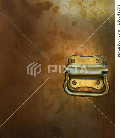 Golden door with handle texture 116242778