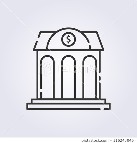 line art bank architecture icon logo vector illustration design line art bank architecture icon logo vector illustration design 116243046