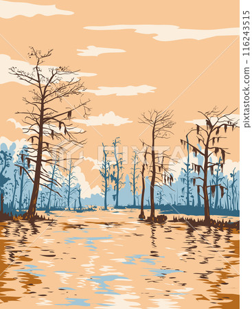 Jean Lafitte National Historical Park in Louisiana WPA Poster Art Jean Lafitte National Historical Park in Louisiana WPA Poster Art 116243515