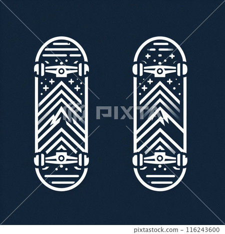 Skateboard-inspired logo material 116243600
