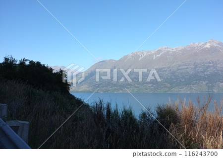 Lakeside Photo of Lake Wakatipu and The Remarkables in Glenorchy New Zealand Lakeside Photo of Lake Wakatipu and The Remarkables in Glenorchy New Zealand 116243700