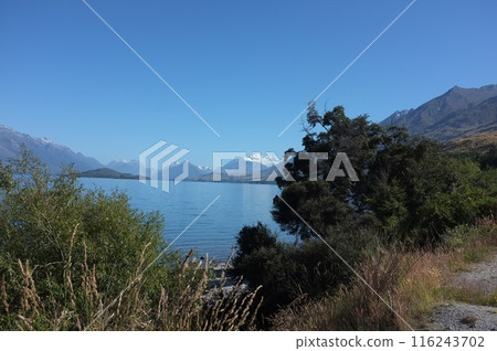 Lakeside Photo of Lake Wakatipu and The Remarkables in Glenorchy New Zealand Lakeside Photo of Lake Wakatipu and The Remarkables in Glenorchy New Zealand 116243702