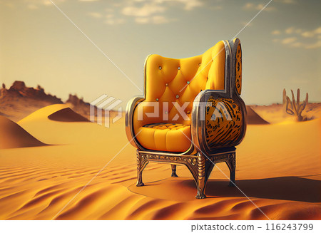Yellow Chair Sand Antique Vintage 116243799