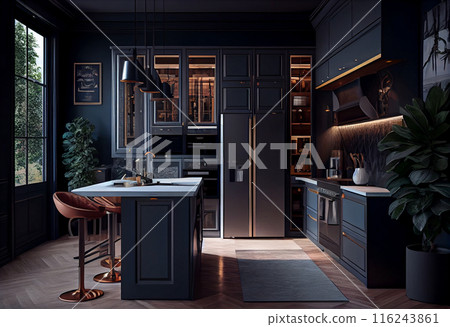 luxury Smart house modern kitchen interior 116243861