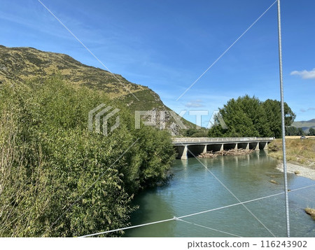 Photo of Mataura River in Southland Region of the South Island of New Zealand Photo of Mataura River in Southland Region of the South Island of New Zealand 116243902