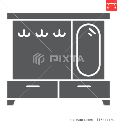 Hall tree glyph icon 116244570