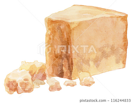 帕瑪森起司(Parmigiano Reggiano)水彩插圖 帕瑪森起司(Parmigiano Reggiano)水彩插圖 116244833