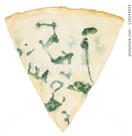 Blue cheese watercolor illustration Blue cheese watercolor illustration 116244834