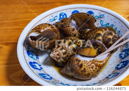 美味的煮海螺開胃菜 116244873