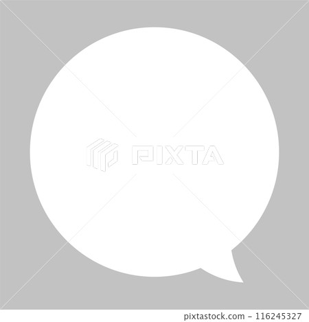 A simple white speech bubble A simple white speech bubble 116245327