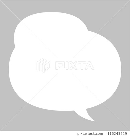 A simple white speech bubble A simple white speech bubble 116245329