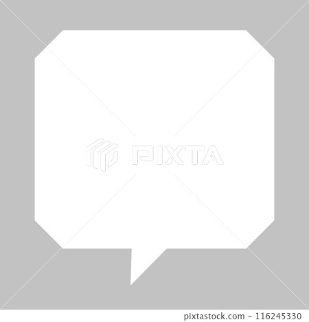 A simple white speech bubble A simple white speech bubble 116245330