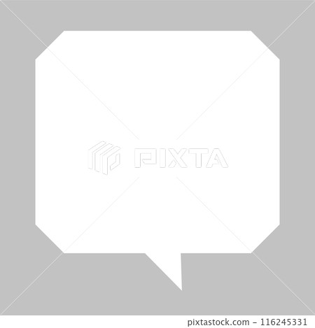 A simple white speech bubble A simple white speech bubble 116245331