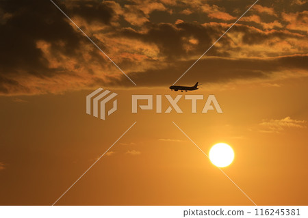 Boso sea and sunrise scenery 116245381