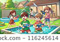 Kids playing in the pool-2 116245614