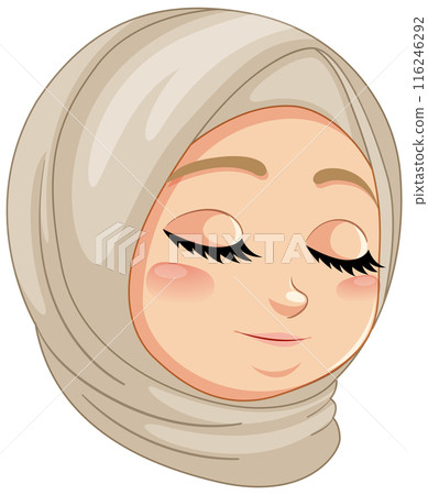 Peaceful Muslim Girl Illustration Peaceful Muslim Girl Illustration 116246292