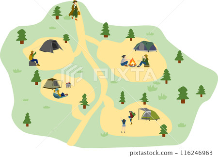 Summer campsite illustration 116246963