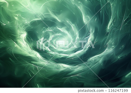 Abstract green swirls on a dark background 116247199