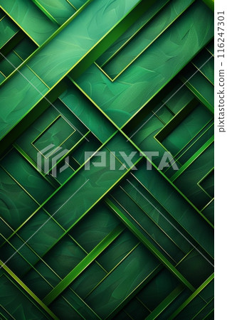 用幾何線條和漸層繪製的深綠色背景 116247301