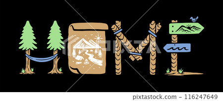 home typography with nature theme home typography with nature theme 116247649