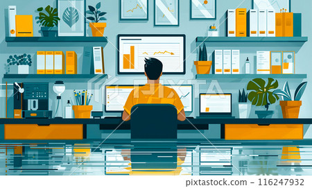 Crisis Communication Weather Alert Animation in Flat Design with Split-Complementary Colors 116247932