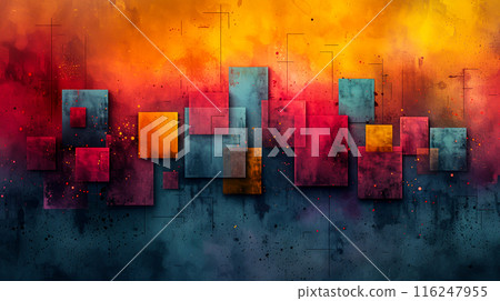 Strategic Brand Positioning in Tech Industry - Flat Design Side View in Watercolor with Complementary Color Scheme 116247955