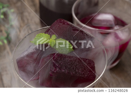 紅紫蘇冰沙玻璃杯 紅紫蘇汁大罐 116248026