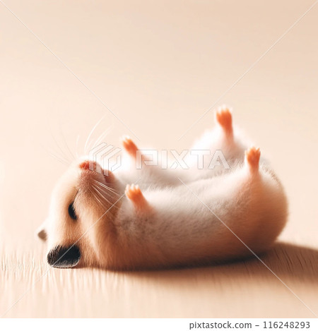 Hamster lying on his back Hamster lying on his back 116248293