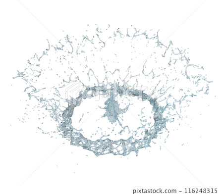 3d water splash transparent, clear blue water scattered around isolated. 3d render illustration 3d water splash transparent, clear blue water scattered around isolated. 3d render illustration 116248315