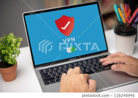 Using Internet Data Online with VPN Security Prevent theft of passwords and personal information when entering websites. 116248948