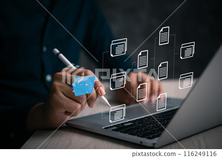 distributed storage networks technology interconnected servers and data centers management as encryption and network security privacy digital assets. 116249116