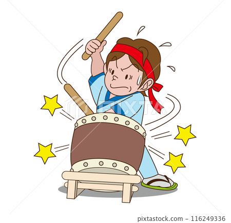 The person who plays the drum 116249336