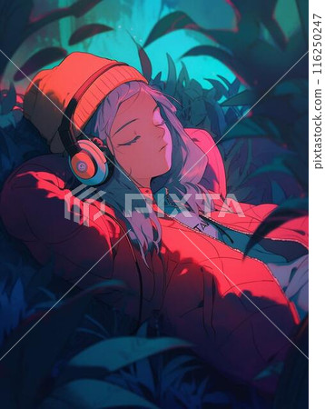 LoFi 女孩在深夜放鬆 116250247